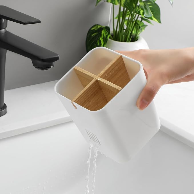 Electric Toothbrush Holder Tooth Brush and Toothpaste Organizer, Drainage Holes - Image 6