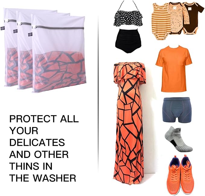 Kimmama Laundry Bag Mesh Wash Bags, Washing Machine Wash Bag - Image 3