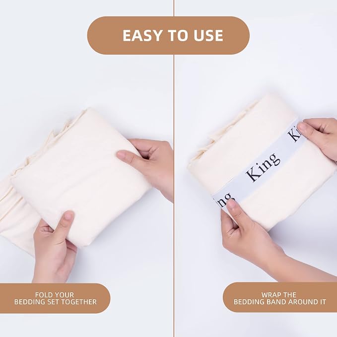 4PCS Bed Sheet Organizer Bands, Storage Labels and Sheet Keepers - Image 7