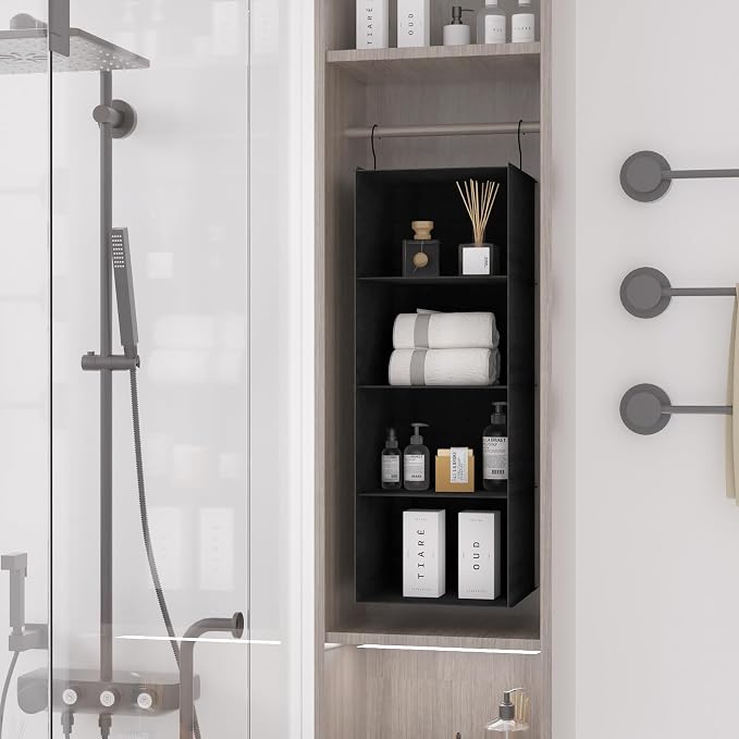 Hanging Closet Organizer 4-Shelf, Oxford Fabric Wardrobe Storage, shoes & - Image 7