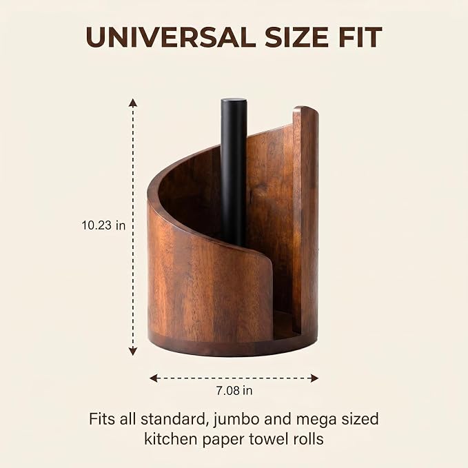 Wooden Paper Towel Holder, for Jumbo Rolls - Image 6