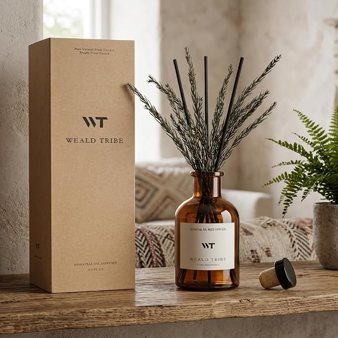 Reed Diffuser Set for Bathroom Air Fresheners, Oil Diffuser Sticks | French - Image 3