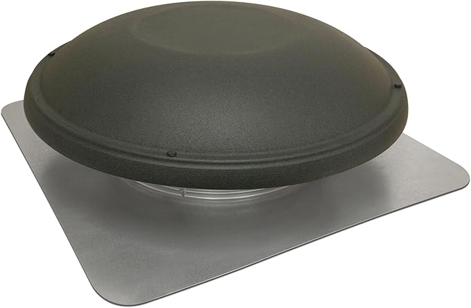 Master Flow GAF 1500 CFM Shingle Match Power Roof Mount Attic Fan with Energy Cost Savings and High Airflow Capacity of up to 1500 cubic ft/min for areas up to 2800 sq ft w/Thermostat/Humidistat (HT1)