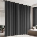 Room Divider Blackout Curtain Track Curtains Wall Dividers Panels Screen for Living Rooms Bedroom Office Privacy Partition Separation, W150 × L108 Inch,1 Panel, Black