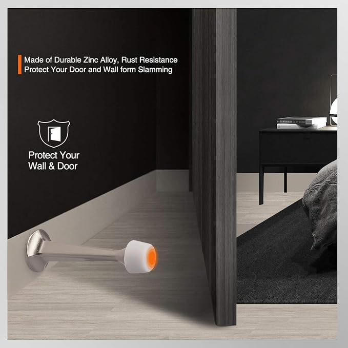 6 Pack Solid Rigid Door Stops - Image 5