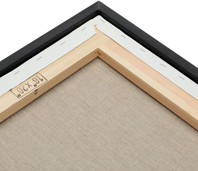 Creative Mark Gotham Gallery Canvas Frame - Black 6x6-3 Pack Open Back Frame for Heavy Duty Canvas Paintings Without Glass or Backing - 1-5/8" Depth, 1-3/8" Rabbet - Pre-Assembled, Made in USA