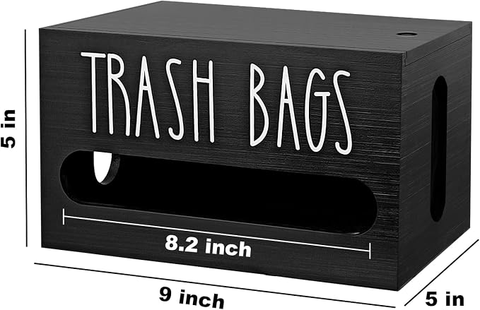 Wooden Trash Bag Dispenser Organizer - Image 2