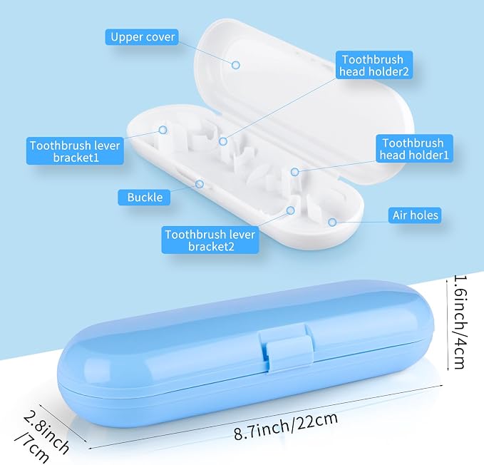 Fowecelt 2 Pack Electric Toothbrush Travel Case - Image 7