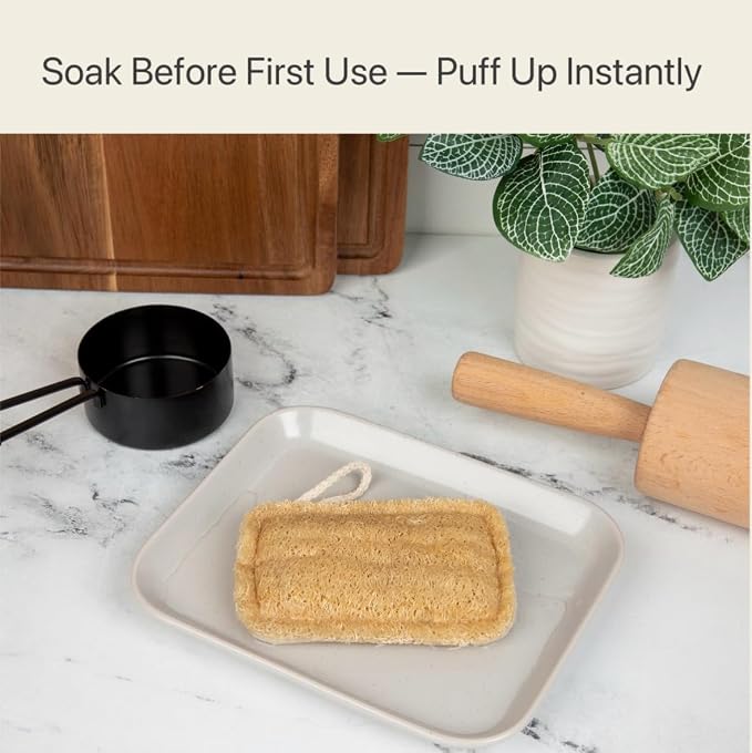Purle Natural Kitchen Sponges, Eco-Friendly, Compostable Dish Sponges, Loofah & - Image 7
