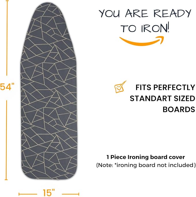 SAVUK Ironing Board Cover and Pad Standard Size 15x54 inch Extra Heavy Duty - Image 6