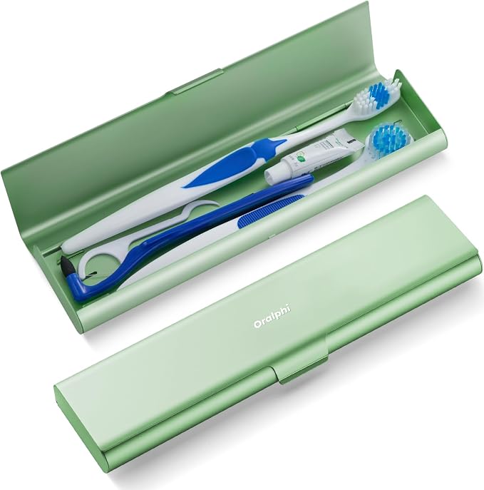 Wider Aluminum Toothbrush Travel Case, Portable Travel Toothbrush Holder by Oralphi