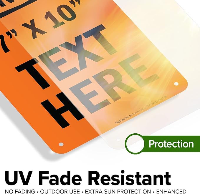 Custom warning Sign, OSHA Sign, 7x10 Inches, Rust Free .040 Aluminum, Fade Resistant, Made in USA by My Sign Center