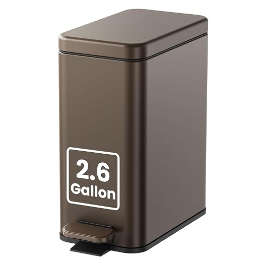Cesun 2.6 Gallons Small Bathroom Trash Can by Cesun