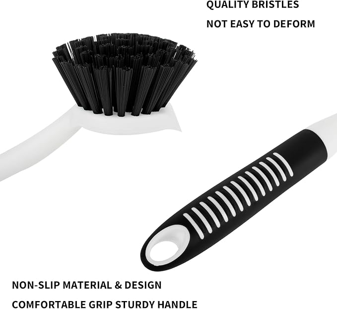 Dish Brush with Handle, 2 Pack Scrub Brushes - Image 5