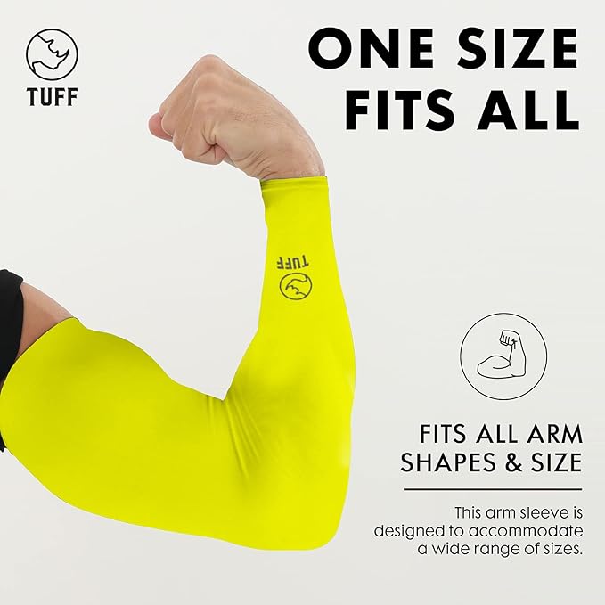 TUFF Compression Cooling Arm Sleeves - UPF 50 Arm Sleeves for Men & Women…