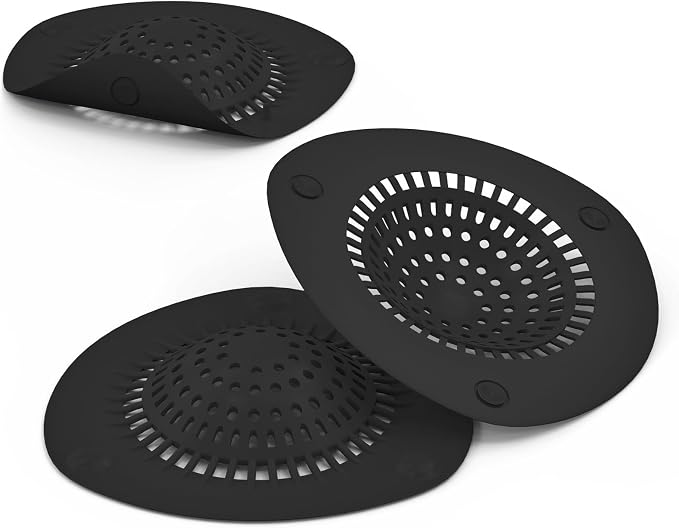 Hair Catcher Shower Drain Cover Bathtub Silicone Hair Catcher Stopper Drain by WODETIM