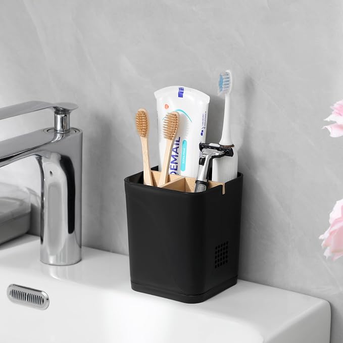 Electric Toothbrush Holder Tooth Brush and Toothpaste Organizer, Drainage Holes - Image 2