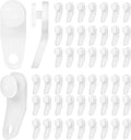 50 Pcs Plastic Curtain Hooks Curtain Roller Curtain Track Gliders White by salbsever