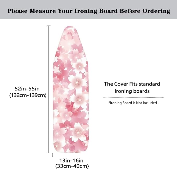 Cherry Blossom Print Ironing Board Cover 15x54 Inch Standard Ironing Board Cover - Image 5
