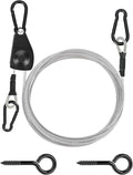 TooTaci Outdoor Clothesline Kit, 15ft 3/16" PVC Coated Clothesline Cable by TooTaci