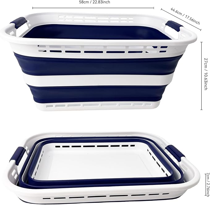 SAMMART 42L Collapsible Plastic Laundry Basket - Image 9