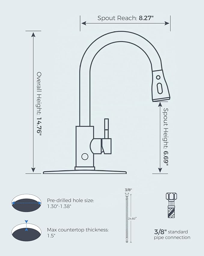 FORIOUS Touchless Kitchen Faucet - Image 4