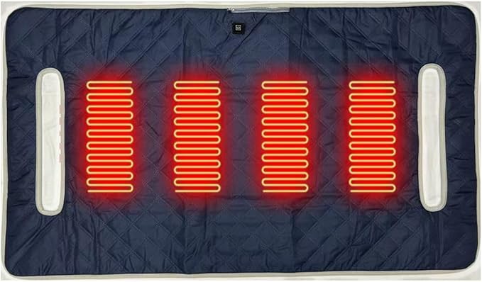 Golf cart Heated seat Cover, 3 Heating Levels and 4 Heating Zones,Non-Slip Universal fit Four-Zone Heating, External Power Supply/Power Bank Heating Options USB/Type-C Power Supply