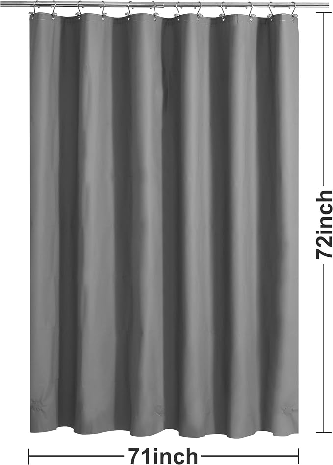 Barossa Design Gray Shower Curtain Liner Standard Size, Dark Gray - Image 7