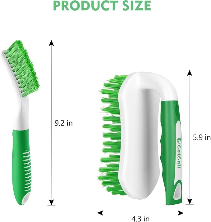 SetSail Scrub Brush, Stiff Bristle Cleaning Scrubber, 4 Pack | Durable Bristles - Image 2