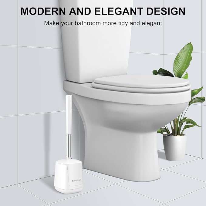 SetSail Toilet Brush 4 Pack Toilet Bowl Brush and Holder Toilet Cleaner Brush - Image 7