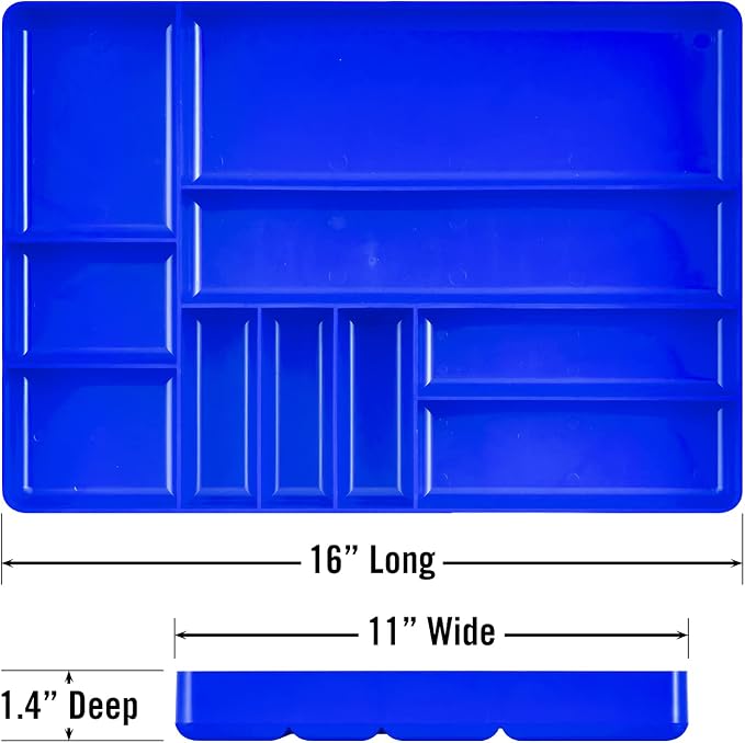 Ernst MFG 10 Compartment Drawer Organizer: Heavy Duty Stackable Tray - Image 8