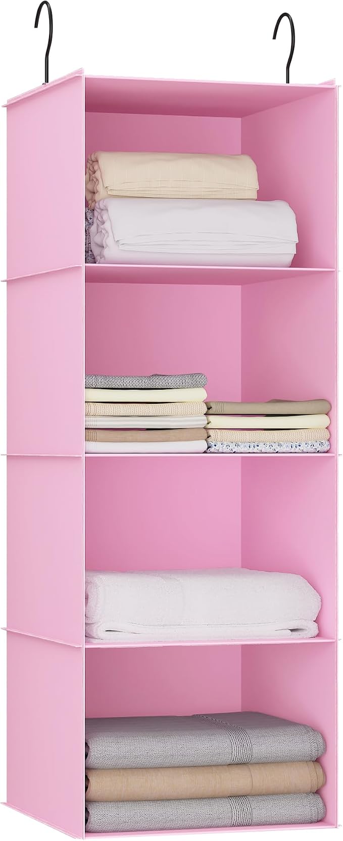 Hanging Closet Organizer 4-Shelf, Oxford Fabric Wardrobe Storage, shoes & by DonYeco