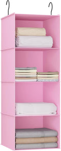 Hanging Closet Organizer 4-Shelf, Oxford Fabric Wardrobe Storage, shoes & by DonYeco