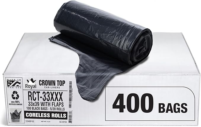 Heavy Duty 33 Gallon Trash Bags by AlufPlastics