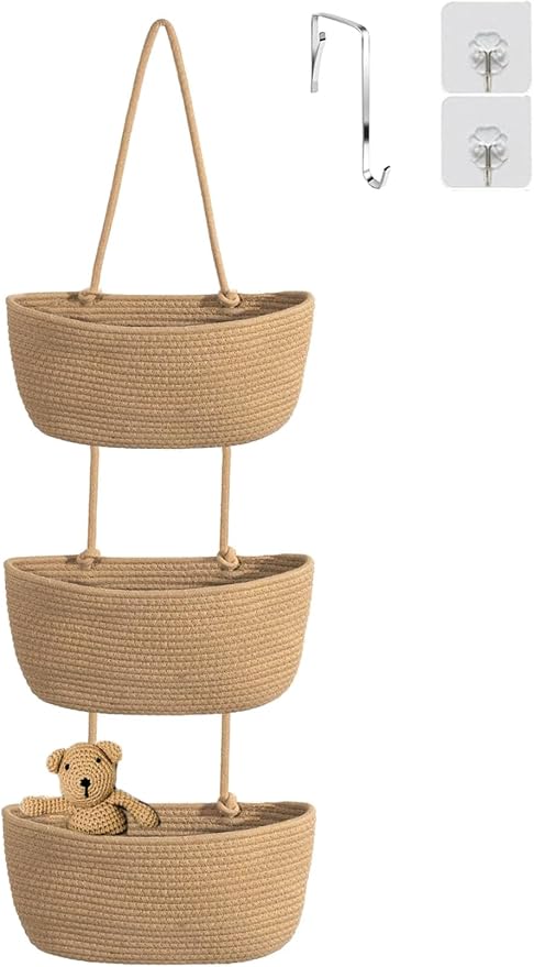 YYaaloa Woven Cotton Hanging Baskets by YYaaloa