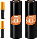 Black Stretch Film Shrink Wrap for Moving Supplies x 1000ft, Industrial by BETU
