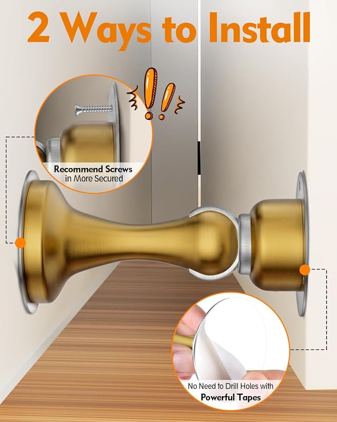 Magnetic Door Stoppers for Wall Door Catch Door Holder to Keep Door Open | 1 - Image 6