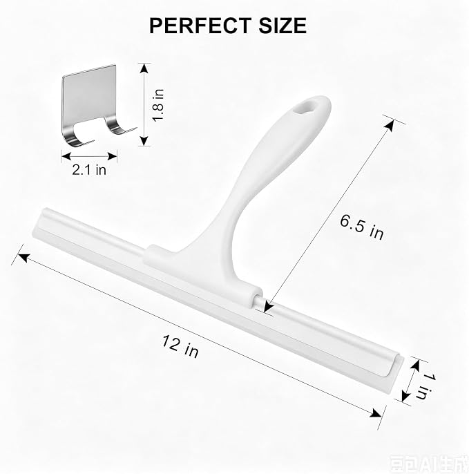 SetSail Squeegee for Shower Glass Door, 12 Inches - Image 2