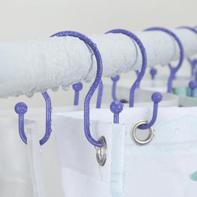 Shower Curtain Hooks, Stainless Steel Shower Curtain Hangers, Metal Shower - Image 2