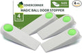 Door Stoppers for Bottom of Door, 4 Pack 3.9", Rubber Door Stopper Wedges by COVERCORNER