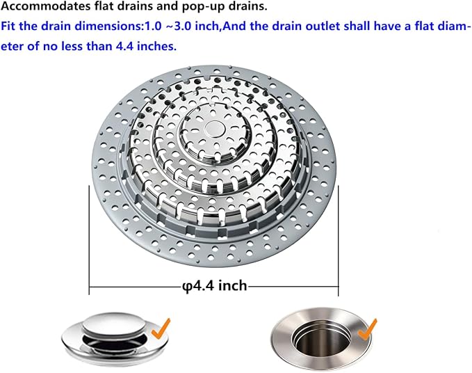 XAJOON Bathtub Drain Hair Catcher，Bathtub Protector Suitable - Image 6