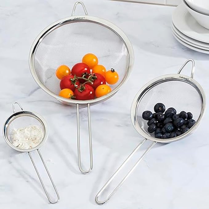 Cuisinart Mesh Strainers, 3 Count (Pack of 1) Set, CTG-00-3MS Silver