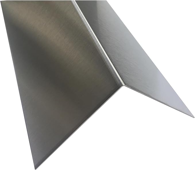 Brushed 304 Stainless Steel Corner Guards, 48" Wall Protectors, 20ga & 16ga, Available in 1/2" to 4", Multi-Pack Options (1, 2, 5, or 10) (2, 3 1/2 x 3 1/2, 20ga, No Hug Edges)