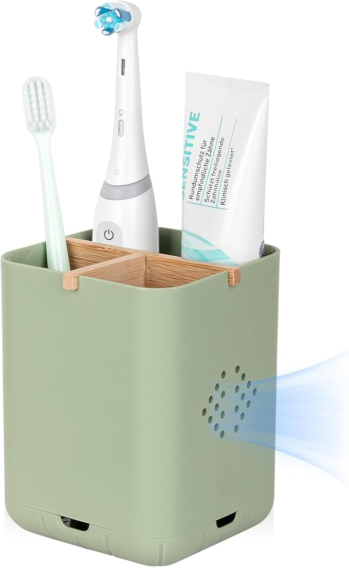 Toothbrush Holders for Bathrooms, Electric Toothbrush Holder, 3 Slot Vanity by rejomiik