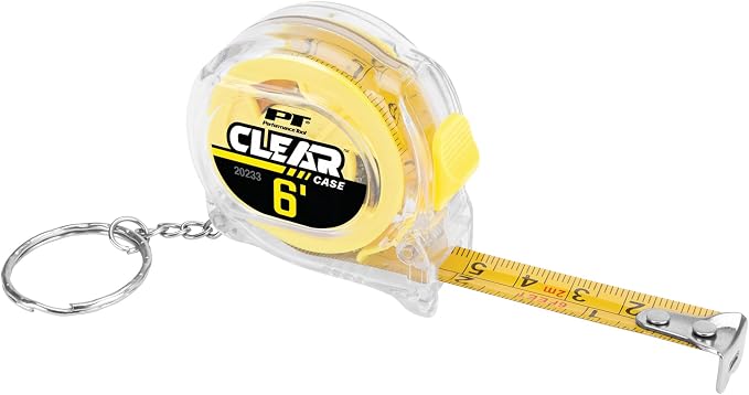 Performance Tool 20233 6 ft. Clear Mini Tape Measure, SAE and Metric by PerformanceTool