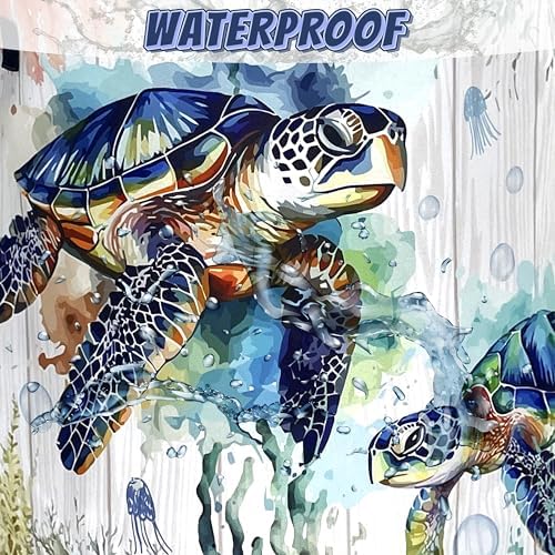 Ocean Sea Turtle Laundry Basket Oxford Cloth Foldable Hamper 18.9x16.5 Inch - Image 4