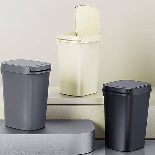CEROELDA 3 Pack Slim Bathroom Trash Can, 10L/2.6 Gal - Image 7