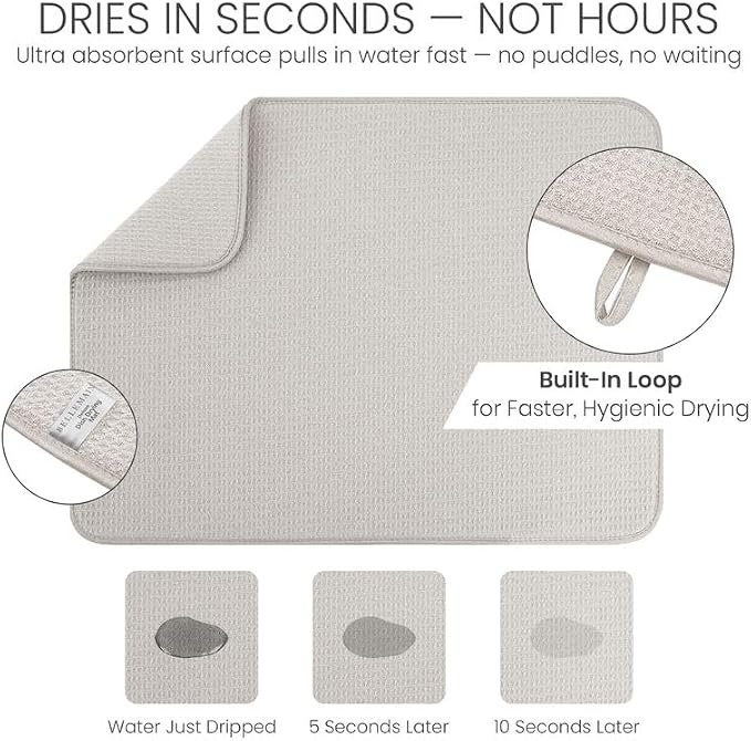 Bellemain Dish Drying Mat, Drying Matt, 16 x 18 Inch - Image 5