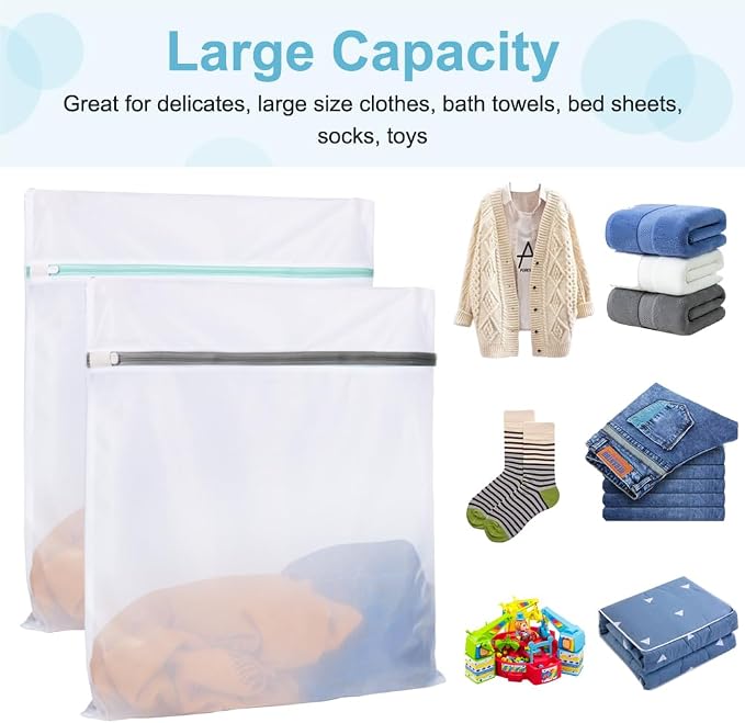 Tenn Well 3Pk 20x23" Mesh Laundry Bags Large Lingerie - Image 3