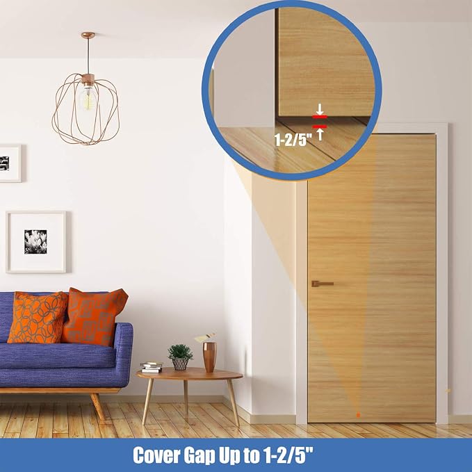 Upgraded Door Draft Stopper for Large Gap, Widened Door Sweep Seal Gap Up to - Image 3